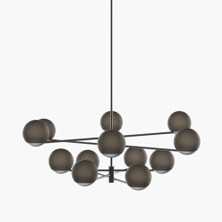 Ball & Hoop | S 19—05 - Black Anodised - Smoked | Suspended lights | Empty State