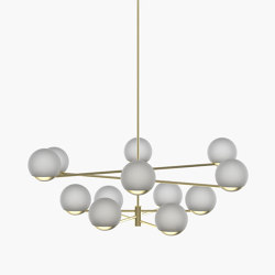 Ball & Hoop | S 19—05 - Brushed Brass - Frosted | Lampade sospensione | Empty State