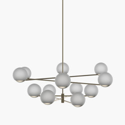 Ball & Hoop | S 19—05 - Burnished Brass - Frosted | Lampade sospensione | Empty State