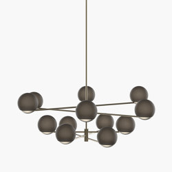 Ball & Hoop | S 19—05 - Burnished Brass - Smoked | Suspended lights | Empty State