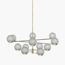 Ball & Hoop | S 19—05 - Polished Brass - Frosted | Lampade sospensione | Empty State