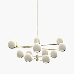 Ball & Hoop | S 19—05 - Polished Brass - Opal | Lampade sospensione | Empty State