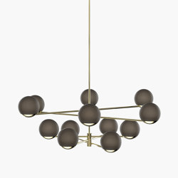 Ball & Hoop | S 19—05 - Polished Brass - Smoked | Lampade sospensione | Empty State