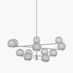 Ball & Hoop | S 19—05 - Silver Anodised - Frosted | Suspended lights | Empty State