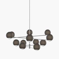 Ball & Hoop | S 19—05 - Silver Anodised - Smoked | Lampade sospensione | Empty State