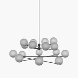Ball & Hoop | S 19—06 - Black Anodised - Frosted | Suspended lights | Empty State