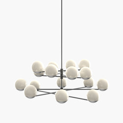 Ball & Hoop | S 19—06 - Black Anodised - Opal | Suspended lights | Empty State