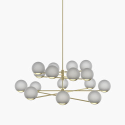 Ball & Hoop | S 19—06 - Brushed Brass - Frosted | Lampade sospensione | Empty State