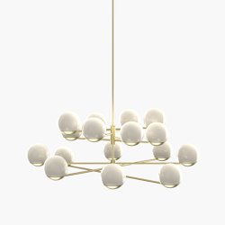 Ball & Hoop | S 19—06 - Brushed Brass - Opal | Lampade sospensione | Empty State
