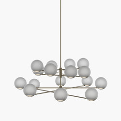 Ball & Hoop | S 19—06 - Burnished Brass - Frosted | Suspended lights | Empty State
