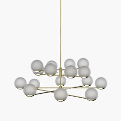 Ball & Hoop | S 19—06 - Polished Brass - Frosted | Lámparas de suspensión | Empty State