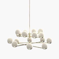 Ball & Hoop | S 19—06 - Polished Brass - Opal | Lampade sospensione | Empty State
