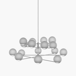 Ball & Hoop | S 19—06 - Silver Anodised - Frosted | Pendelleuchten | Empty State