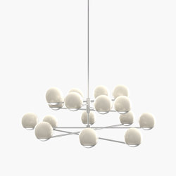 Ball & Hoop | S 19—06 - Silver Anodised - Opal | Suspended lights | Empty State