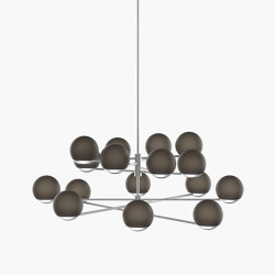 Ball & Hoop | S 19—06 - Silver Anodised - Smoked | Lampade sospensione | Empty State