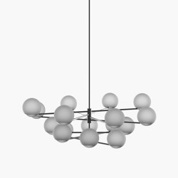 Ball & Hoop | S 19—07 - Black Anodised - Frosted | Suspended lights | Empty State