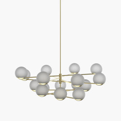 Ball & Hoop | S 19—07 - Brushed Brass - Frosted | Pendelleuchten | Empty State