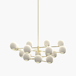 Ball & Hoop | S 19—07 - Brushed Brass - Opal | Lampade sospensione | Empty State