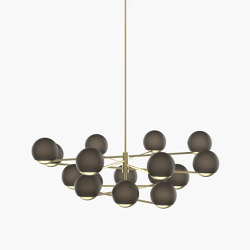 Ball & Hoop | S 19—07 - Brushed Brass - Smoked | Lampade sospensione | Empty State