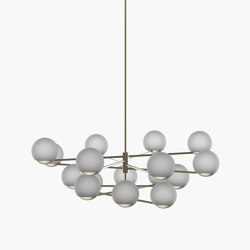 Ball & Hoop | S 19—07 - Burnished Brass - Frosted | Lampade sospensione | Empty State