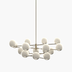 Ball & Hoop | S 19—07 - Burnished Brass - Opal | Suspended lights | Empty State