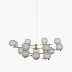 Ball & Hoop | S 19—07 - Polished Brass - Frosted | Lampade sospensione | Empty State