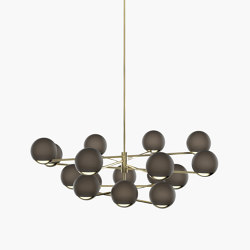 Ball & Hoop | S 19—07 - Polished Brass - Smoked | Lampade sospensione | Empty State