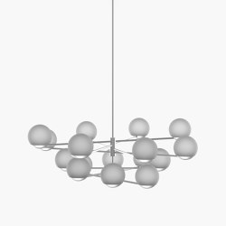 Ball & Hoop | S 19—07 - Silver Anodised - Frosted | Lampade sospensione | Empty State
