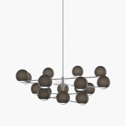 Ball & Hoop | S 19—07 - Silver Anodised - Smoked | Lampade sospensione | Empty State