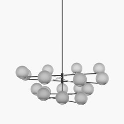 Ball & Hoop | S 19—08 - Black Anodised - Frosted | Lampade sospensione | Empty State