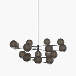 Ball & Hoop | S 19—08 - Black Anodised - Smoked | Suspended lights | Empty State