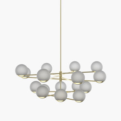 Ball & Hoop | S 19—08 - Brushed Brass - Frosted | Lampade sospensione | Empty State