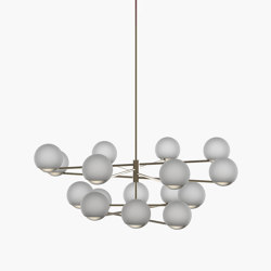 Ball & Hoop | S 19—08 - Burnished Brass - Frosted | Lampade sospensione | Empty State