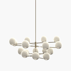 Ball & Hoop | S 19—08 - Burnished Brass - Opal | Suspended lights | Empty State