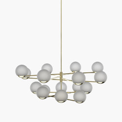 Ball & Hoop | S 19—08 - Polished Brass - Frosted | Suspended lights | Empty State