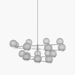 Ball & Hoop | S 19—08 - Silver Anodised - Frosted | Pendelleuchten | Empty State