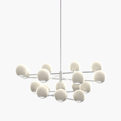 Ball & Hoop | S 19—08 - Silver Anodised - Opal | Suspended lights | Empty State