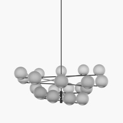 Ball & Hoop | S 19—09 - Black Anodised - Frosted | Suspended lights | Empty State