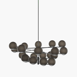 Ball & Hoop | S 19—09 - Black Anodised - Smoked | Suspended lights | Empty State