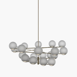 Ball & Hoop | S 19—09 - Burnished Brass - Frosted | Lampade sospensione | Empty State