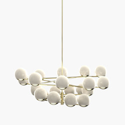 Ball & Hoop | S 19—09 - Polished Brass - Opal | Suspended lights | Empty State