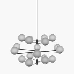 Ball & Hoop | S 19—10 - Black Anodised - Frosted | Suspended lights | Empty State
