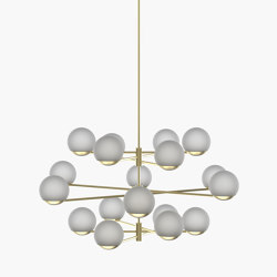 Ball & Hoop | S 19—10 - Brushed Brass - Frosted | Pendelleuchten | Empty State