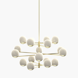 Ball & Hoop | S 19—10 - Brushed Brass - Opal | Lampade sospensione | Empty State