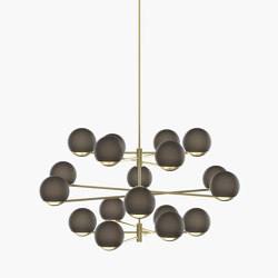 Ball & Hoop | S 19—10 - Brushed Brass - Smoked | Lampade sospensione | Empty State