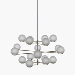Ball & Hoop | S 19—10 - Burnished Brass - Frosted | Pendelleuchten | Empty State