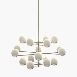 Ball & Hoop | S 19—10 - Burnished Brass - Opal | Suspended lights | Empty State