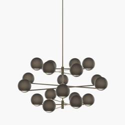 Ball & Hoop | S 19—10 - Burnished Brass - Smoked | Suspended lights | Empty State