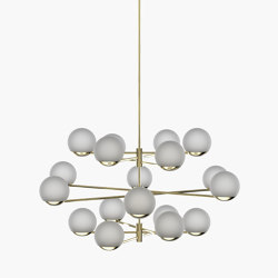 Ball & Hoop | S 19—10 - Polished Brass - Frosted | Suspended lights | Empty State