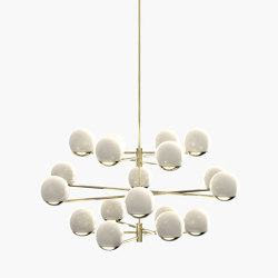 Ball & Hoop | S 19—10 - Polished Brass - Opal | Lampade sospensione | Empty State